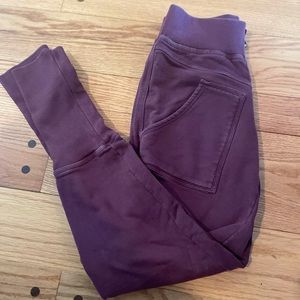 Free People Movement coolest plum colored joggers XS